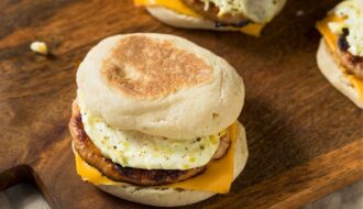 Sausage Egg and Cheese Breakfast Sandwich