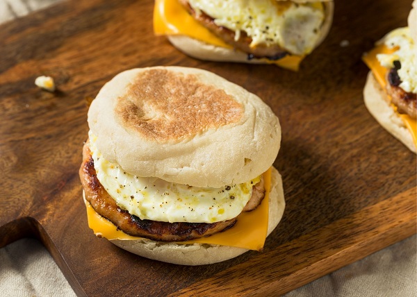 Sausage Egg and Cheese Breakfast Sandwich